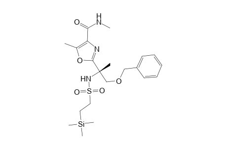 2-[(1S)-2-benzoxy-1-methyl-1-(2-trimethylsilylethylsulfonylamino)ethyl]-N,5-dimethyl-oxazole-4-carboxamide