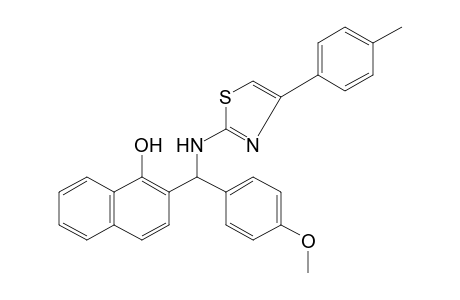 2-{p-METHOXY-alpha-[(4-p-TOLYL-2-THIAZOLYL)AMINO]BENZYL}-1-NAPHTHOL