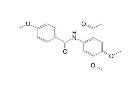 Benzamide, N-(2'-acetyl-4',5'-dimethoxyphenyl)-4-methoxy-