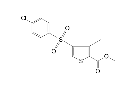 4-[(p-chlorophenyl)sulfonyl]-3-methyl-2-thiophenecarboxylic acid, methyl ester