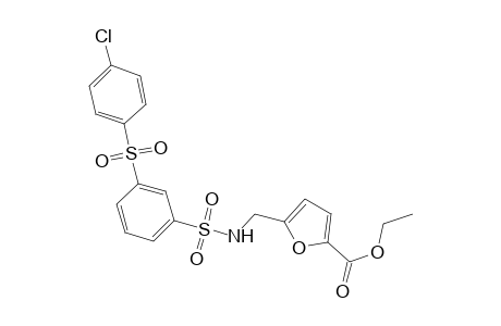 5-[[[3-(4-chlorophenyl)sulfonylphenyl]sulfonylamino]methyl]-2-furancarboxylic acid ethyl ester