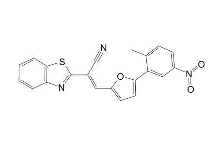 (E)-2-(1,3-benzothiazol-2-yl)-3-[5-(2-methyl-5-nitro-phenyl)-2-furyl]acrylonitrile