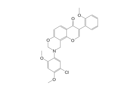 4H,8H-pyrano[2,3-f][1,3]benzoxazin-4-one, 9-(5-chloro-2,4-dimethoxyphenyl)-9,10-dihydro-3-(2-methoxyphenyl)-