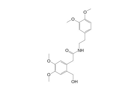 2-(4,5-dimethoxy-a-hydroxy-o-tolyl)-N-(3,4-dimethoxyphenethyl)acetamide