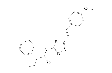 N-{5-[(E)-2-(4-methoxyphenyl)ethenyl]-1,3,4-thiadiazol-2-yl}-2-phenylbutanamide