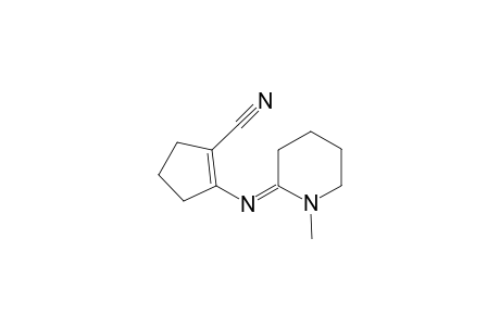 1-cyclopentene-1-carbonitrile, 2-[[(2E)-1-methylpiperidinylidene]amino]-