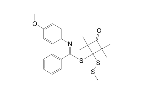 [2,2,4,4-Tetramethyl-1-(methyldithio)-3-oxocyclobutyl]-N-(4'-methoxyphenyl)thiobenzimidate