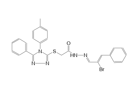 acetic acid, [[4-(4-methylphenyl)-5-phenyl-4H-1,2,4-triazol-3-yl]thio]-, 2-[(E,2Z)-2-bromo-3-phenyl-2-propenylidene]hydrazide