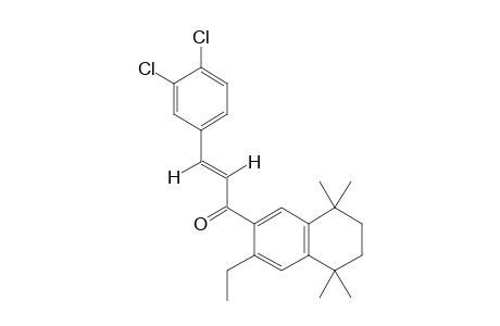 trans, 3-(3,4-dichlorophenyl)-3'-ethyl-5',6',7',8'-tetrahydro-5',5',8',8'-tetramethyl-2'-acrylonaphthone