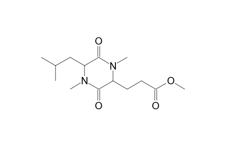 3-[5-(2-Methylpropyl)-3,6-dioxopiperazin-2-yl]propanoic acid, 3me derivative (isomer 2)