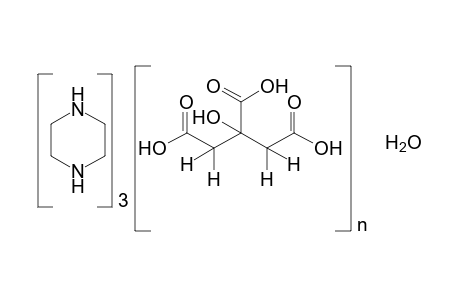 piperazine, citrate(3:2), hydrated