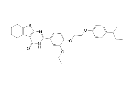 benzo[4,5]thieno[2,3-d]pyrimidin-4(3H)-one, 2-[3-ethoxy-4-[2-[4-(1-methylpropyl)phenoxy]ethoxy]phenyl]-5,6,7,8-tetrahydro-