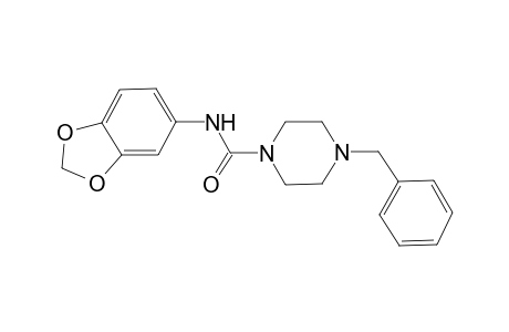 Piperazine-1-carboxamide, N-(1,3-benzodioxol-5-yl)-4-benzyl-