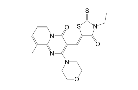 3-[(Z)-(3-ethyl-4-oxo-2-thioxo-1,3-thiazolidin-5-ylidene)methyl]-9-methyl-2-(4-morpholinyl)-4H-pyrido[1,2-a]pyrimidin-4-one