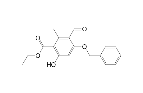 Ethyl 3-formyl-4-benzyloxy-6-hydroxy-2-methylbenzoate