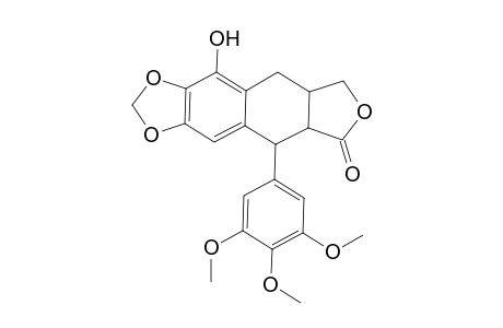 Furo[3',4':6,7]naphtho[2,3-d]-1,3-dioxol-6(5aH)-one, 5,8,8a,9-tetrahydro-10-hydroxy-5-(3,4,5-trimethoxyphenyl)-, [5R-(5.alpha.,5a.beta.,8a.alpha.)]-