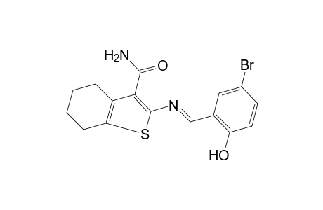 2-[(5-bromosalicylidene)amino]-4,5,6,7-tetrahydrobenzo[b]thiophene-3-carboxamide