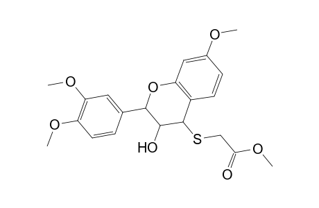 Acetic acid, [[2-(3,4-dimethoxyphenyl)-3-hydroxy-7-methoxy-4-chromanyl]thio]-, methyl ester, trans-2,3,trans-2,4-(+)-
