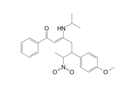 3-(N-isopropylamino)-5-(4-methoxyphenyl)-6-nitro-1-phenylhept-2-en-1-one