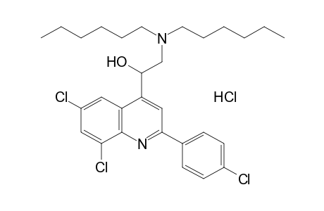 2-(p-chlorophenyl)-6,8-dichloro-alpha-[(dihexylamino)methyl]-4-quinolinemethanol, hydrochloride