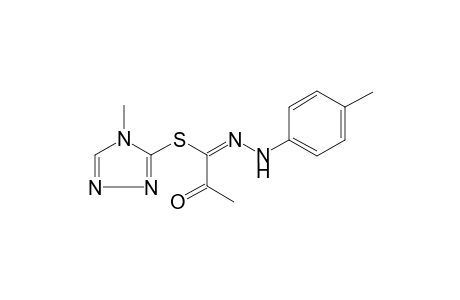 propanehydrazonothioic acid, N-(4-methylphenyl)-2-oxo-, 4-methyl-4H-1,2,4-triazol-3-yl ester, (1E)-