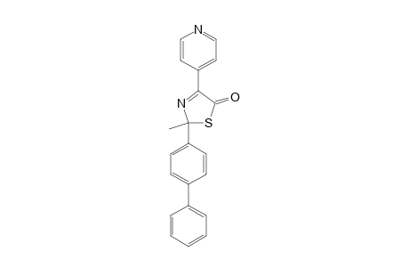 2-(BIPHENYL-4-YL)-2-METHYL-4-(PYRIDIN-4-YL)-1,3-THIAZOLE-5(2H)-ONE