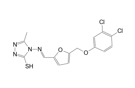 4-[((E)-{5-[(3,4-dichlorophenoxy)methyl]-2-furyl}methylidene)amino]-5-methyl-4H-1,2,4-triazole-3-thiol