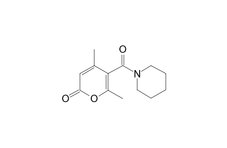 4,6-Dimethyl-5-(piperidine-1-carbonyl)pyran-2-one