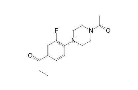 1-[4-(4-Acetyl-1-piperazinyl)-3-fluorophenyl]-1-propanone