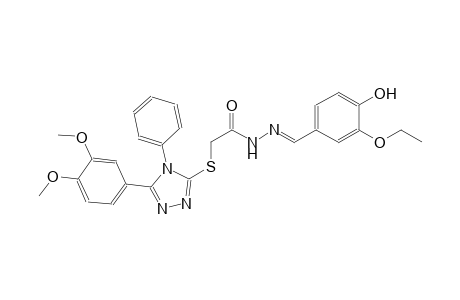 acetic acid, [[5-(3,4-dimethoxyphenyl)-4-phenyl-4H-1,2,4-triazol-3-yl]thio]-, 2-[(E)-(3-ethoxy-4-hydroxyphenyl)methylidene]hydrazide