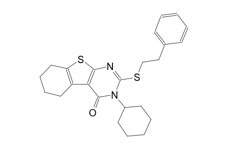 3-cyclohexyl-2-[(2-phenylethyl)sulfanyl]-5,6,7,8-tetrahydro[1]benzothieno[2,3-d]pyrimidin-4(3H)-one