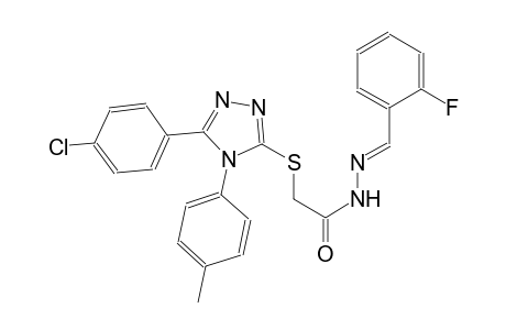 acetic acid, [[5-(4-chlorophenyl)-4-(4-methylphenyl)-4H-1,2,4-triazol-3-yl]thio]-, 2-[(E)-(2-fluorophenyl)methylidene]hydrazide