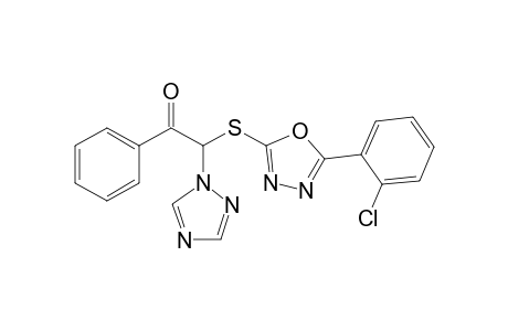 .omega.-[5-(o-Chlorophenyl)-1,3,4-oxadiazol-2-thio]-.omega.-(1H-1,2,4-triazol-1-yl)acetophenone