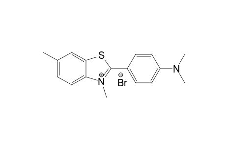 3,6-dimethyl-2-[p-(dimethylamino)phneyl]benzothiazolium bromide