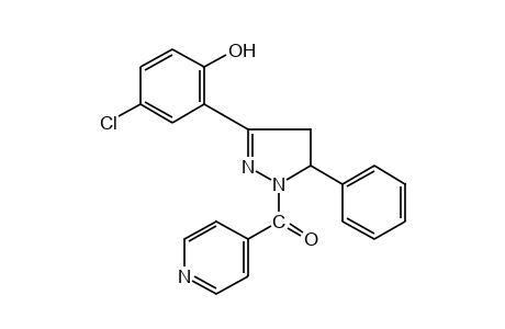 4-chloro-2-(1-isonicotinoyl-5-phenyl-2-pyrazolin-3-yl)phenol