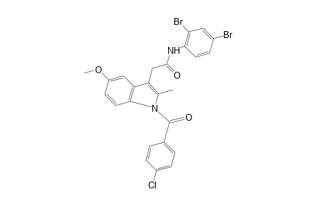 1-(p-chlorobenzoyl)-2',4'-dibromo-5-methoxy-2-methylindole-3-acetanilide