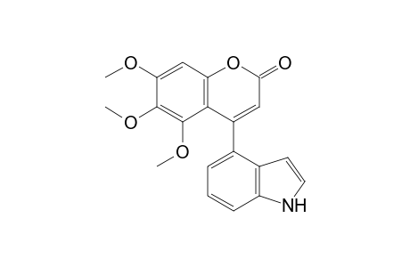2H-1-Benzopyran-2-one, 4-(1H-indol-4-yl)-5,6,7-trimethoxy-