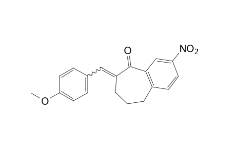 1,2,3,4,4a,6,7,8,9,9a-decahydro-6-(p-methoxybenzylidene)-3-nitro-5H-benzocyclohepten-5-one