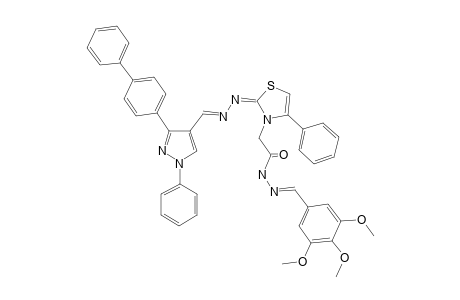 2-{2-[[[3-(biphenyl-3-yl)-1-phenyl-1H-pyrazol-4-yl]methylene]-hydrazono]-4-phenylthiazol-3(2H)-yl}-N'-(3,4,5-trimethoxybenzyl-idene)acetohydrazide