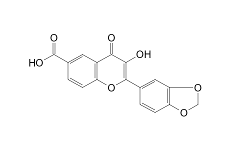 3-Hydroxy-2-[3,4-(methylenedioxy)phenyl]-4-oxo-4H-1-benzopyran-6-carboxylic acid