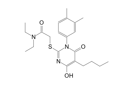 2-{[5-butyl-1-(3,4-dimethylphenyl)-4-hydroxy-6-oxo-1,6-dihydro-2-pyrimidinyl]sulfanyl}-N,N-diethylacetamide