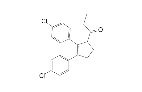 1-(2,3-bis(4-chlorophenyl)cyclopent-2-enyl)propan-1-one