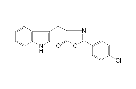 2-(p-CHLOROPHENYL)-4-(INDOL-3-YLMETHYL)-2-OXAZOLIN-5-ONE