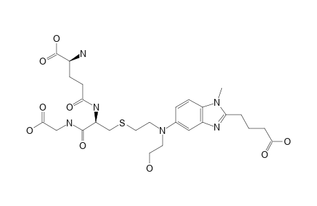 #4;4-[5-[[2-[2-(4-AMINO-4-CARBOXYBUTANOYLAMINO)-2-(CARBOXYMETHYLCARBAMOYL)-ETHYLSULFANYL]-ETHYL]-(2-HYDROXYETHYL)-AMINO]-1-METHYL-1H-BENZOIMIDAZOL-2-YL]