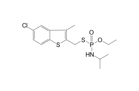isopropylphosphoramidothioic acid, S-[(5-chloro-3-methylbenzo[b]thien-2-yl)methyl], O-ethyl ester