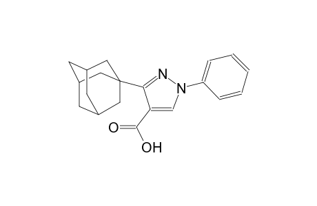 1H-pyrazole-4-carboxylic acid, 1-phenyl-3-tricyclo[3.3.1.1~3,7~]dec-1-yl-