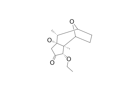 (1R*,2S*,5R*,7S*,10R*)-1,6-DIMETHYL-10-ETHOXY-7-HYDROXY-11-OXATRICYCLO-[5.3.0.1(2,5)]-UNDECAN-9-ONE