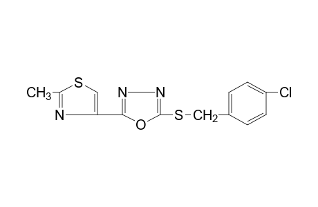 2-[(p-chlorobenzyl)thio]-5-(2-methyl-4-thiazolyl)-1,3,4-oxadiazole