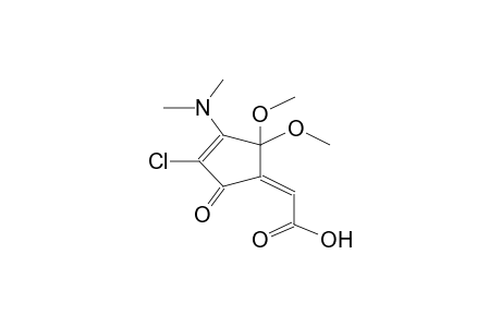 2-CHLORO-3-DIMETHYLAMINO-4,4-DIMETHOXY-5Z-CARBOXYMETHYLENE-2-CYCLOPENTENONE