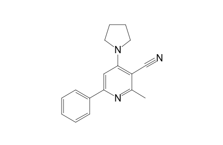 3-Cyano-2-methyl-6-phenyl-4-(pyrrolodino)pyridine